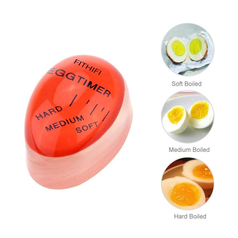 FITHIFI Colour Changing Egg Perfect Egg Timer Boiled Egg Timer -RED - Image 2